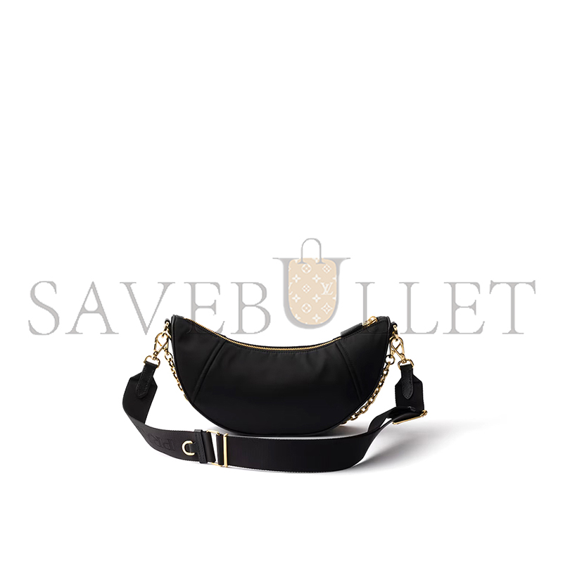 PRADA DEMI-LUNE RE-NYLON SHOULDER BAG 1BH222 (30*13.5*6cm)